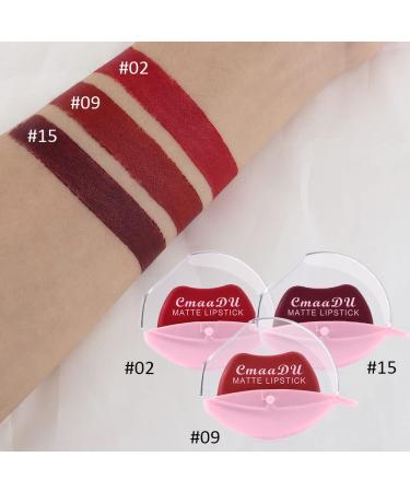 Dark Ruby Deep Red Purple Matte Velvet Lazy Lipstick Set - Long Lasting & Waterproof Lipstick Packs for Women - 3Pcs Smudge Proof Lip Stain Gloss Makeup Set (Pack of 1) - Buy Online on GoSupps.com