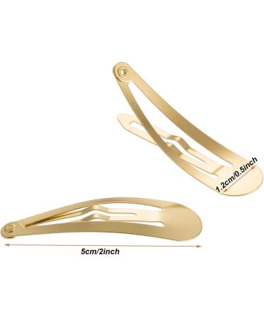 50 Pack Snap Hair Clips Hair Barrettes for Kids Girls and Women 50 mm (Gold) - Buy Online on GoSupps.com