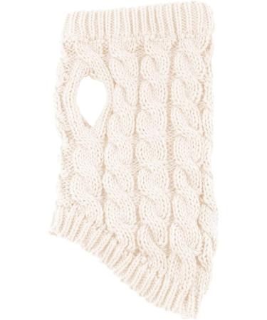 Shop Famkit XL White Pet Dog Turtleneck Sweater Warm Knitwear for Dogs (11-13.2lb) - Fashionable Outwear & Collar Roll - Buy Online on GoSupps.com