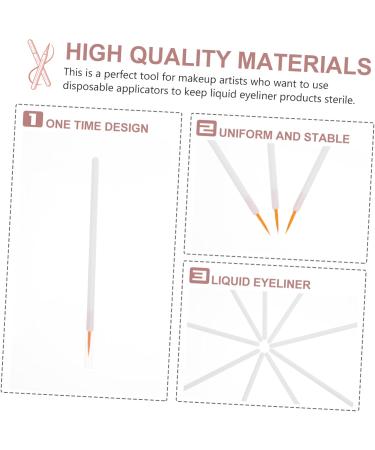 NOLITOY 100pcs Disposable Eyeliner Brush Makeup Brush Eyebrow Liner Brush Eye Makeup Accessory Accessories - Buy Online on GoSupps.com