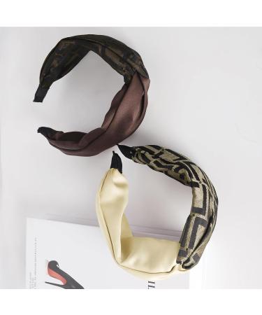 EXTREE Wide Headband for Women - Contrast Color Luxury Design - Fashionable Hair Wrap - Buy Online on GoSupps.com