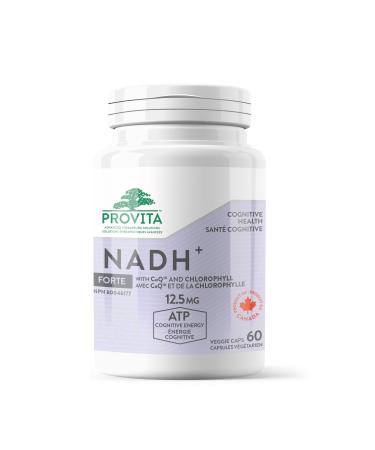 NADH+ - Cognitive Support Antioxidant by Provita | Maintain Mental Clarity Focus & Memory | Brain Health Support | Increase Energy Production | NADH Coenzyme Q10 & Chlorophyll | 60 Capsules