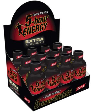 Living Essentials 5-Hour Energy Extra Strength Berry Box of 12