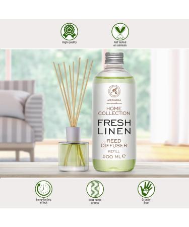 Fresh Linen Room Fragrance Diffuser Refill 500ml - Refreshing Scent for Home & Spaces - Buy Online on GoSupps.com