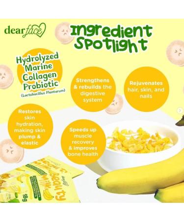 Dear Face Beauty Milk Japanese Banana Drink (10 x 18g Sachets) - Buy Online on GoSupps.com