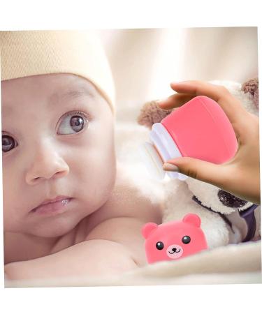 PLAFOPE 2pcs Bear Powder Puff Box | Travel Baby Powder Container Set - Pink | Food Grade PP | Baby Powder Lotion, After-Bath Powder, Sponges | 10X7CM - Buy Online on GoSupps.com