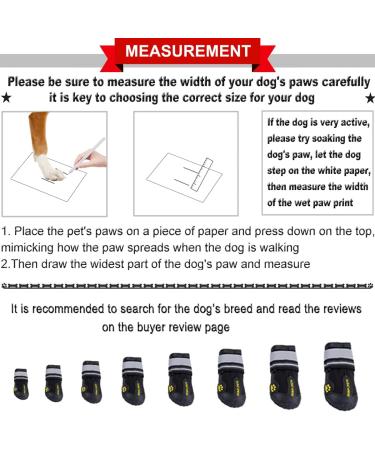 QUMY Dog Shoes for Large Dog Medium Dogs Boots & Paw Protectors for Winter Snowy Day Summer Hot Pavement Waterproof in Rainy Weather Outdoor Walking Indoor Hardfloors Anti Slip Sole Black Size 6 Size 6: (W*L) 2.6x3.0 inch (Pack of 4) Black - Buy Online on GoSupps.com