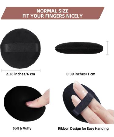 6 Pieces Soft Round Cotton Makeup Puffs for Face & Body - Black/Nude - Buy Online on GoSupps.com