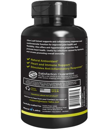 Premium Olive Leaf Extract 750mg/120 Capsules - Super Strength Oleuropein for Immune Support & Heart Health - OLE Antioxidant Supplement - Buy Online on GoSupps.com