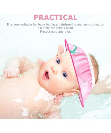 TOYANDONA Baby Bathing Cap | Adjustable Kids Shower Protection Hat - Pink - Buy Online on GoSupps.com