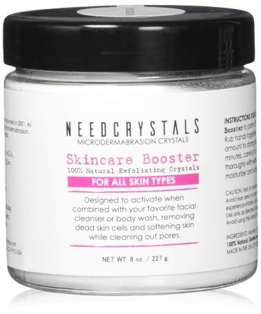 NeedCrystals Microdermabrasion Crystals 8 oz - DIY Face Scrub for Dull Dry Skin - Exfoliates Scars, Blackheads, Wrinkles & Blemishes - Natural Facial Exfoliator - 8 oz Pack of 1 - Buy Online on GoSupps.com
