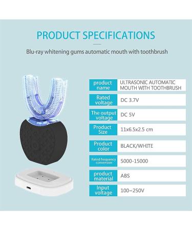 Ultrasonic Automatic Toothbrush AutoToothbrush for Adult 360 Auto Toothbrush Electric Teeth whitening Brush 360 Sonic Toothbrush for Adult with Timer & Wireless Charging (black1) - Buy Online on GoSupps.com