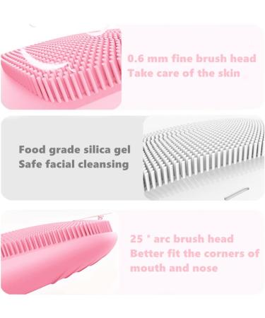 MEGAN Facial Cleansing Brush - USB Rechargeable Silicone Face Scrubber IPX7 Waterproof Sonic Massager 3-in-1 Deep Cleaning & Exfoliating Tool (Pink) - Shop Now for Glowing Skin - Buy Online on GoSupps.com