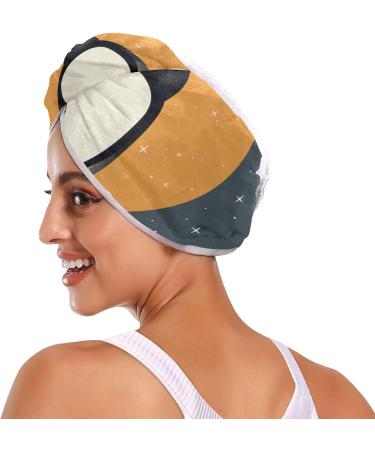Sun Penguin Hair Towel 2 Pack | Super Absorbent Quick Dry Hair Turbans for Women & Girls - Buy Online on GoSupps.com