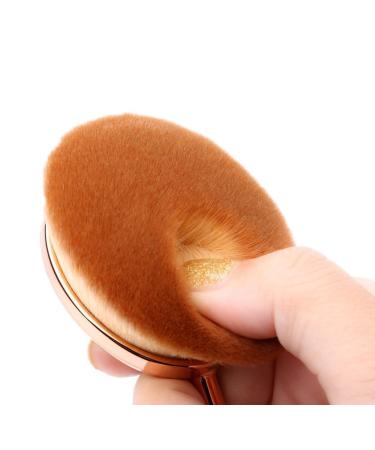 BeautyCoco Oval Toothbrush Makeup Brush Set - 10 Piece Rose Gold Cosmetic Tool Set in Gift Box - Buy Online on GoSupps.com