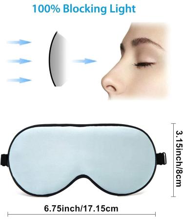 CHILDHOOD Super Soft Silk Sleep Mask for Kids with Adjustable Strap-Silk Eye Mask for Sleeping Blocking Lights (Blue & Pink) - Buy Online on GoSupps.com