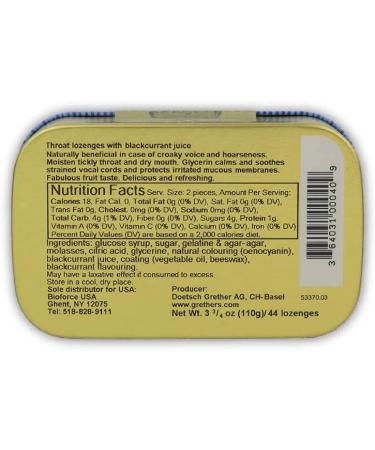 Grether's Original Blackcurrant Pastilles | Natural Dry Mouth Relief | Soothing Throat & Healthy Voice | Long-Lasting Fruit Flavor | Gluten-Free | 3-Pack - 3.75 oz - Buy Online on GoSupps.com