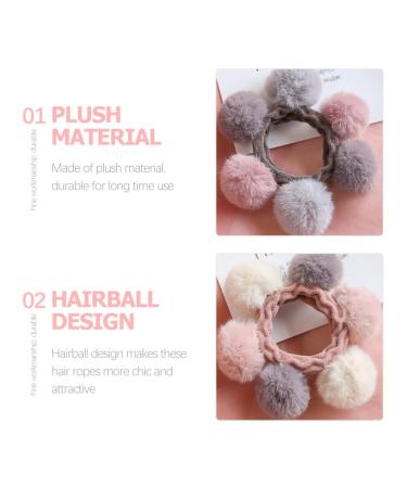 Lurrose 2 Piece Pom Ball Hair Tie - Fluffy Elastic Hair Bands for Women & Girls - Stylish Pompom Hair Accessories - Buy Online on GoSupps.com