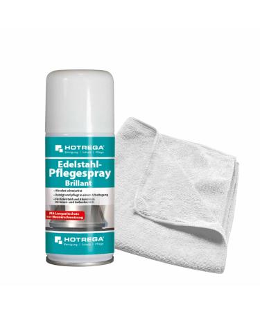 Hotrega stainless steel care spray brilliant |Stainless steel cleaner |Stainless steel care |Stainless steel care cleaner (150ml including microfiber cloth)