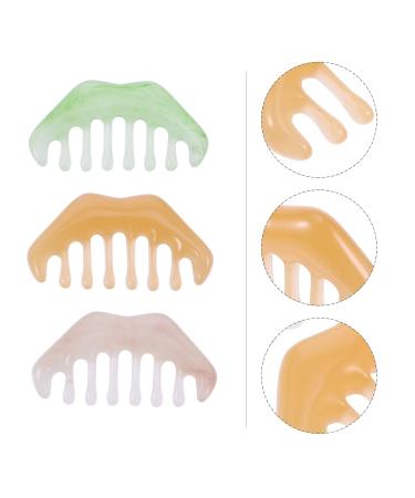 Frcolor 9-Piece Massage Comb Set | Household Wiper & Hair Gua Sha for Men | Valentine's Day Gift | Jade & Wooden Hair Comb Massager - Buy Online on GoSupps.com