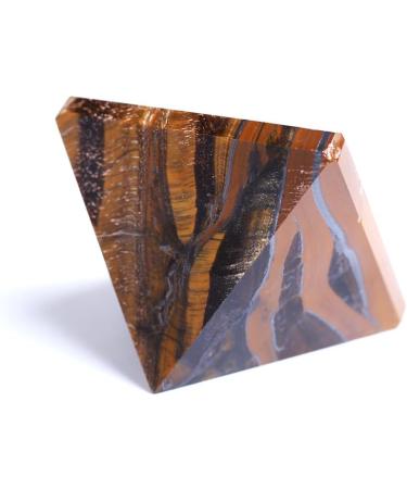 Natural Crystals&Gmestone Pyramid Quartz Stone Hand Polished Tiger Eye Pyramids 60MM 2.36inches Stone Collection - Buy Online on GoSupps.com