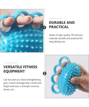 1pc Grip Stress Ball Guitar Hand Forearm Finger Strength Trainer Exercise Equipment Wrist Elder 12X10cm Blue - Buy Online on GoSupps.com