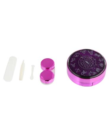 Homsfou contact lens container wear suitcases contact lens set for the way storage set soak in the case of the travel contact set objective tool travel requirement invisible Suite Kasten Abs Violet Lila 7.5x3cm