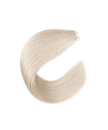Sixstarhair Platinblond Tape In Extensions - 100% Remy Human Hair 20 Pieces 40cm Invisible #1000 Silky Smooth - Buy Online on GoSupps.com