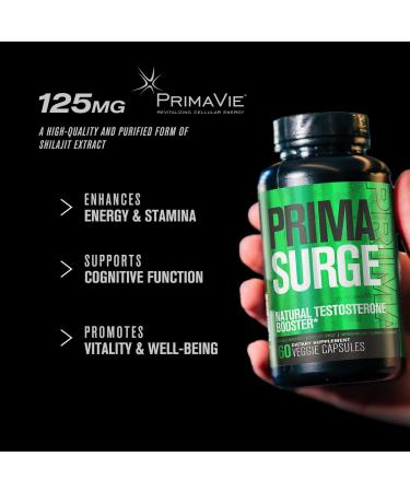Jacked Factory Testosterone Booster for Men PRIMASURGE - w/Tongkat Ali PrimaVie Ashwagandha - Boost Vitality Muscle Growth & Energy | Natural Test Booster Supplement - 180 Veggie Pills - Buy Online on GoSupps.com