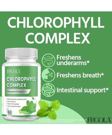 Frcola Chlorophyll Capsules Body Magic Chlorophyll & Chlorella for Odor Removal Fresh Breath Detoxing & Promotes Gastrointestinal Digestion Healthcare Vitamin 60 Capsules - Buy Online on GoSupps.com
