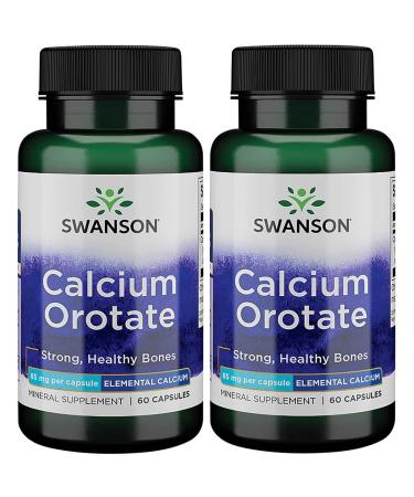 Swanson Calcium Orotate 85 mg 60 Caps 2 Pack - Buy Online on GoSupps.com