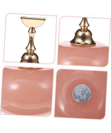 minkissy 1 Set Manicure Practice Base Nail Art Practice Base False Nail Display Nail Art Practice Stands Fingernail Display Stands Nail Painting Stand Japanese Manicure Tools Resin 3.5x3.5cm Pink - Buy Online on GoSupps.com