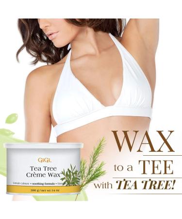 GiGi Tea Tree Cream Wax | Soothing Hair Removal Formula 396g - International Shipping Available - Buy Online on GoSupps.com