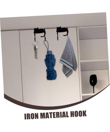 STOBAZA 4pcs Door Hook Metal Clothes Rack Coat Hanger Hooks Bathroom Sticky Towel Hooks Cabinet Door Child - Buy Online on GoSupps.com