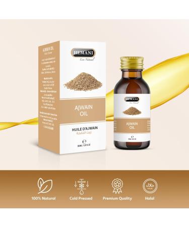 Hemani Ajwain Oil - 30ml | Pure Natural Therapeutic Trachyspermum Ammi Wellness Oil for Overall Wellbeing & Harmony | Premium Ajwain Oil for Health & Vitality - Buy Online on GoSupps.com