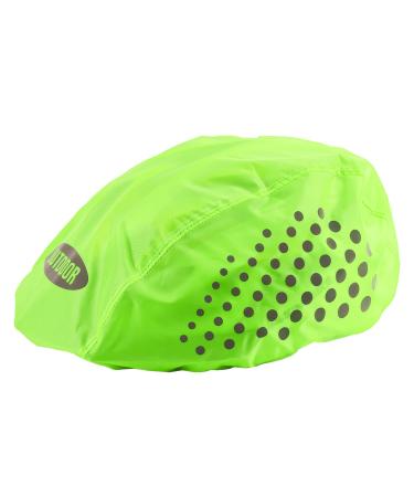 Bicycle helmet rain cover reflective bike rain hood elastic helmet raincover helmet protection wind & waterproof universal helmet cover helmet coating for all helmets (green)
