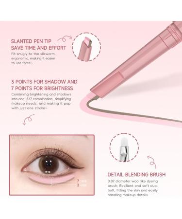 Huayeex Under the Eye Brightener Pencil Makeup Pencil Double Head Silkworm Pen Makeup Tool Stick for Girls Moms Travel Facial Cosmetics - Buy Online on GoSupps.com