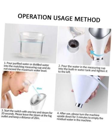 BIUDECO Household Steaming Face Instrument Beauty Steaming Face Instrument Nano Cleansing Instrument White - Buy Online on GoSupps.com