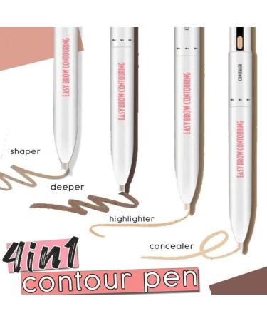Brow Pen Eyebrow Contour Pen 4 in 1 Long Lasting Rotate Defining Highlighting Brow Pencil Blonde - Buy Online on GoSupps.com