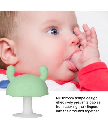 Silicone Teether Mushroom Shaped for Infants 4+ Months - Pink/Green - Buy Online on GoSupps.com