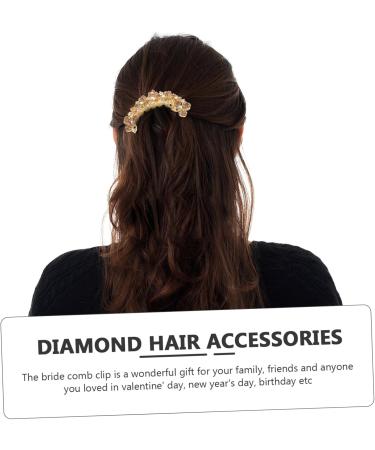 minkissy Hair Jewelry Bridal Hair Comb Bridal Hair Accessories Hair Combs for Women Accessories Diamond Hair Accessories Prom Hair Accessories Rhinestones Back of Head Bride Wedding - Buy Online on GoSupps.com