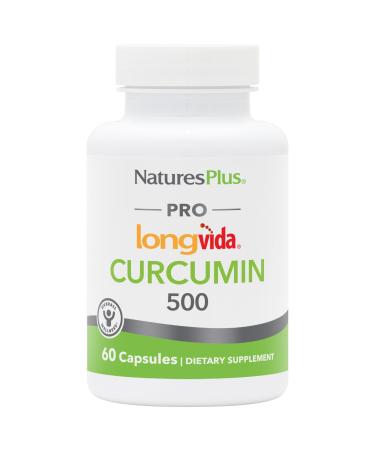 NaturesPlus PRO Longvida Curcumin 500 mg - 60 Capsules - Promotes Healthy Free Radical Protection - Non-GMO Vegan & Gluten Free - 60 Servings