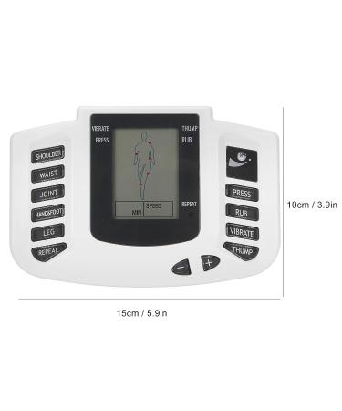 NATUDECO Electronic Pulse Massager | Digital Muscle Pain Relief Device | Adjustable Multifunctional Stimulator | EU Compliant - Buy Online on GoSupps.com