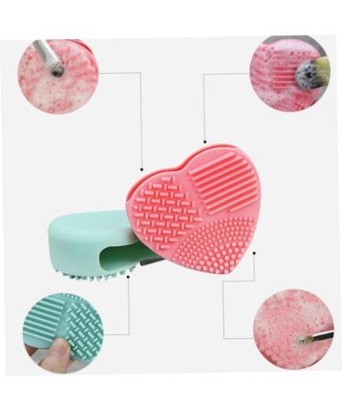 Silicone Heart-Shaped Makeup Brush Cleaning Tool | Egg Brush Cleaner for Beauty - Buy Online on GoSupps.com