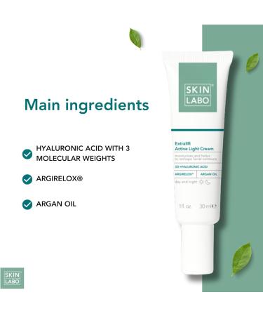 SkinLabo Extralift Active Cream Moisturises and Reshapes Face Contours Lifting Effect with Hyaluronic Acid at 3 Molecular Weights Argirelox 30 ml New Version - Buy Online on GoSupps.com