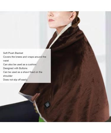 ZJchao Electric Heated Blanket with Cape Design - Soft Breathable 3-Stage Temp Control & Heated Scarf - Perfect for International Shipping - Buy Online on GoSupps.com