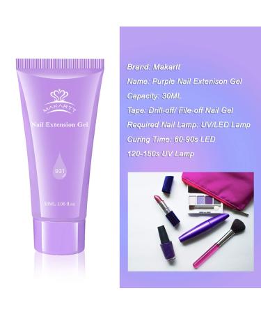 Makartt Poly Nail Gel 30ML - Builder Gel for Nail Extensions DIY Salon Art - Lavender | International Shipping Available - Buy Online on GoSupps.com