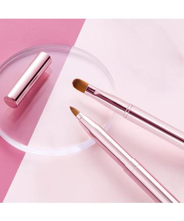 Arqumi Double-Ended Lip Makeup Brush | Retractable & Lightweight Lip Liner Applicator | Travel & Daily Use | Pink - 1PCS - Buy Online on GoSupps.com