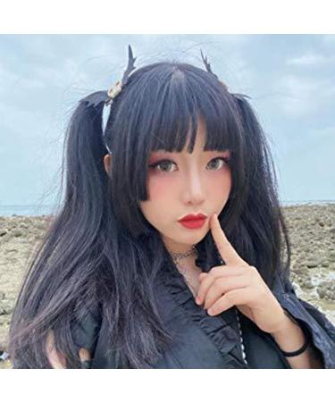 Dark Gothic Skull Bat Hair clips Edge clip Hairpin Fit For Cosplay Party Hallowmas 1 Pair Halloween Decoration - Buy Online on GoSupps.com