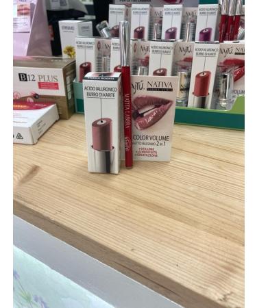 artigiano Najtu Nativa - Lip Color Volume - 2 in 1 Lip Balm (NO.3 Rose)